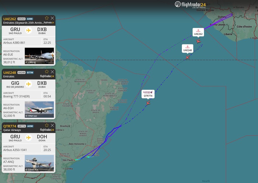 Voos que partiram para o Oriente Médio retornam ao Brasil