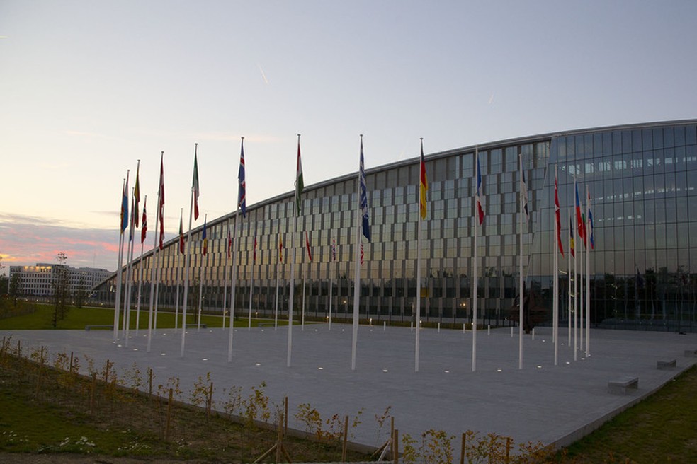 Sede da Organização do Tratado do Atlântico Norte (Otan) em Bruxelas, Bélgica — Foto: Divulgação