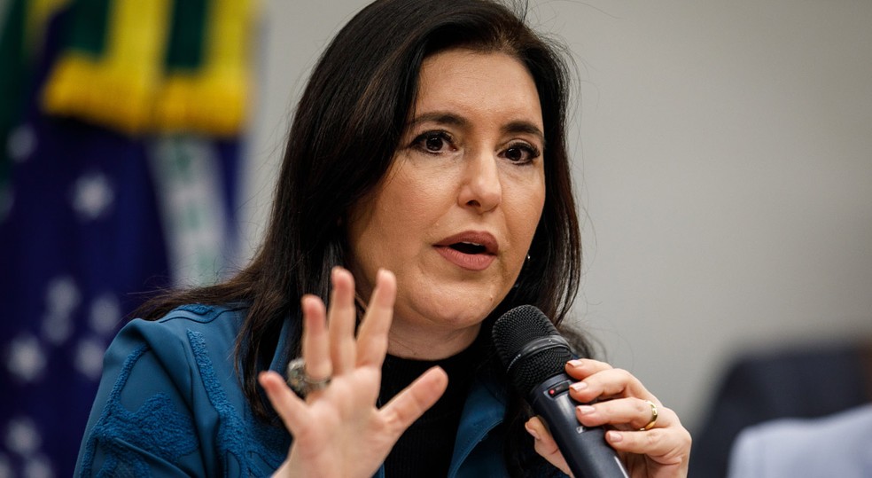 Simone Tebet: “Não estamos trabalhando em cima da banda, nem para cima nem para baixo. Nossa meta é zero” — Foto: Brenno Carvalho/Agência O Globo