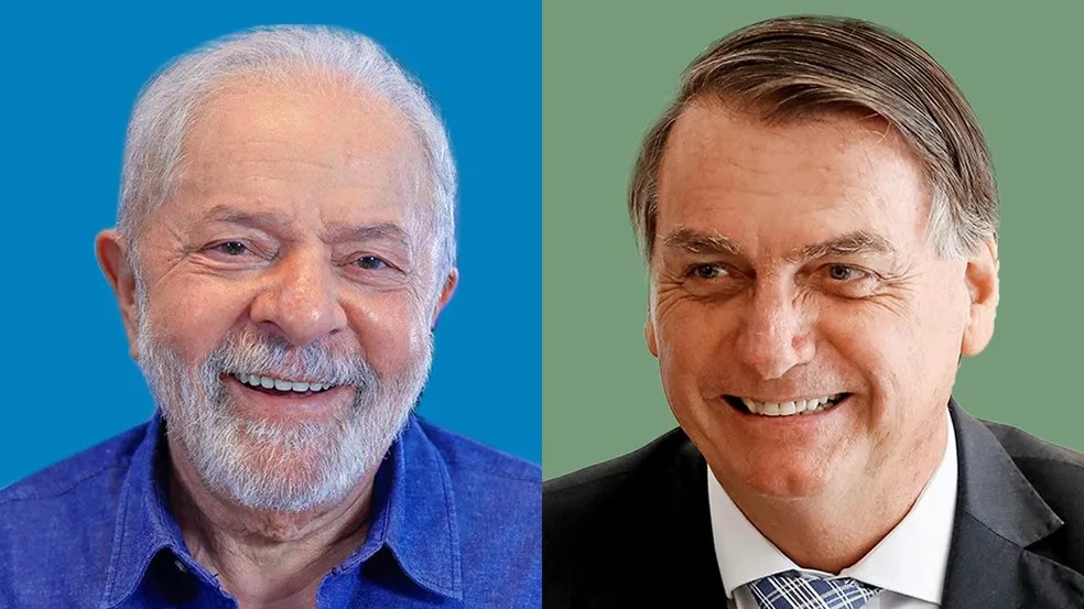 Esquerda para direita: Luiz Inacio Lula da Silva e Jair Bolsonaro — Foto: Divulgação