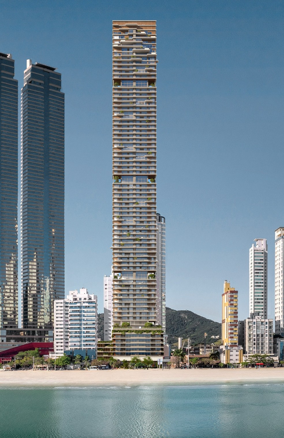 Com 113 apartamentos, o Armani/Casa Residences by Embraed terá as áreas comuns e a arquitetura de fachada assinadas pela marca italiana — Foto: EMBRAED/DIVULGAÇÃO