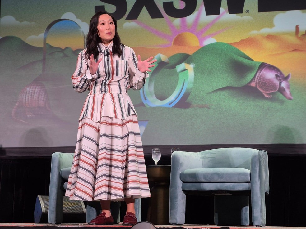 Priscilla Chan, copresidente da Chan Zuckerberg Initiative CZI, foi uma das palestrantes no sexto dia do South By Southwest SXSW, em Austin, Texas  — Foto: Diogo Max / Valor