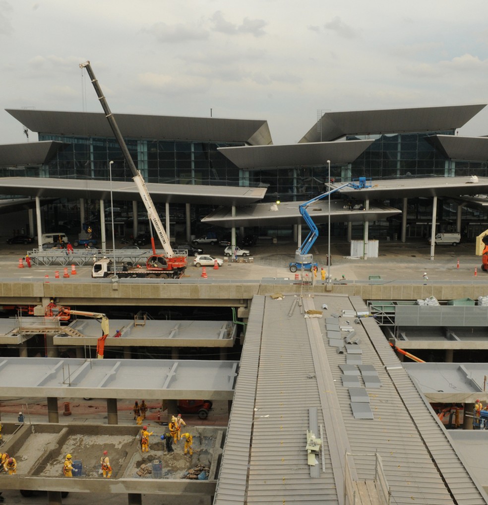 Cumbica: Trabalhos no novo terminal ainda são executados nesta semana — Foto: Ana Paula Paiva/Valor