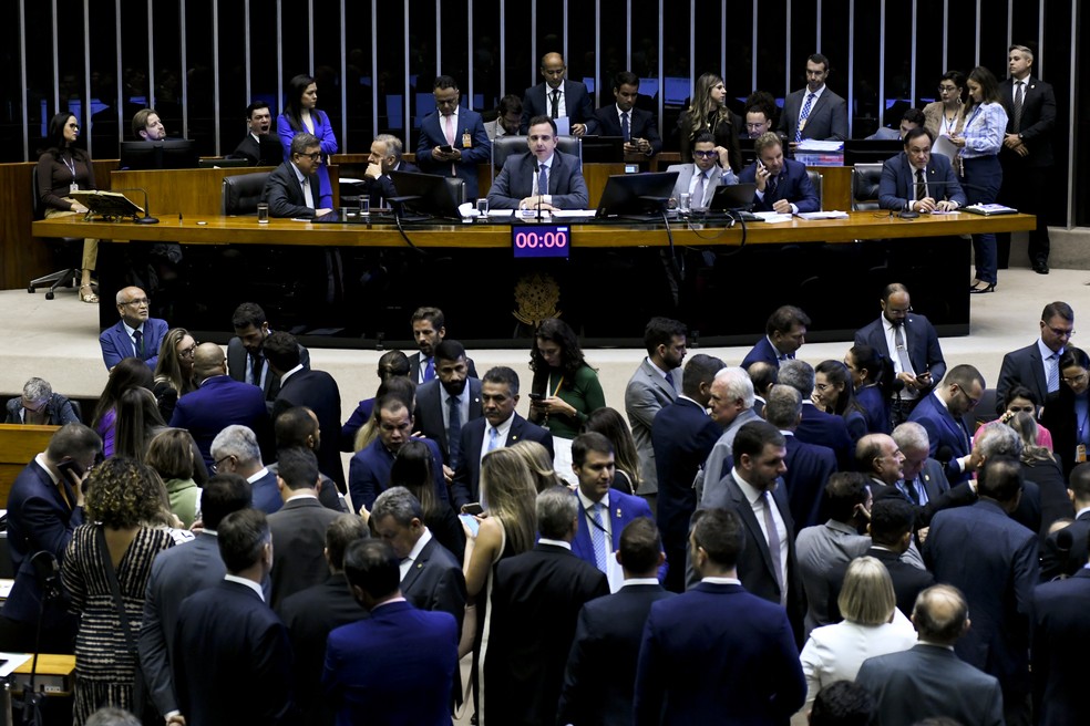 Sessão do Congresso Nacional  — Foto: Jefferson Rudy/Agência Senado