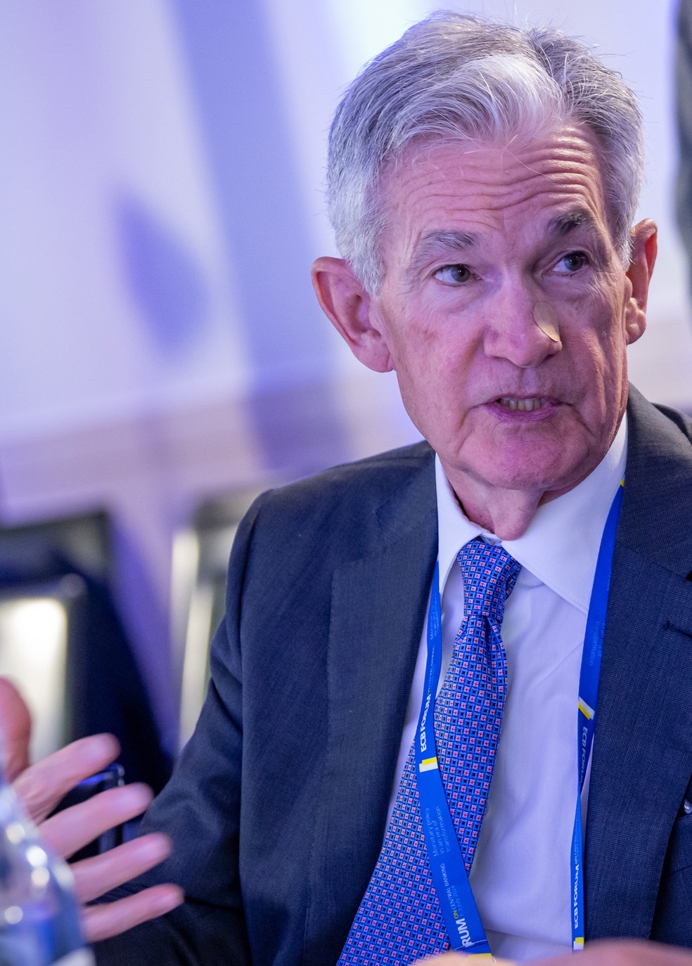 Powell: desinflação está em progresso, mas Fed ainda precisa de mais dados — Foto: Divulgação/ECB