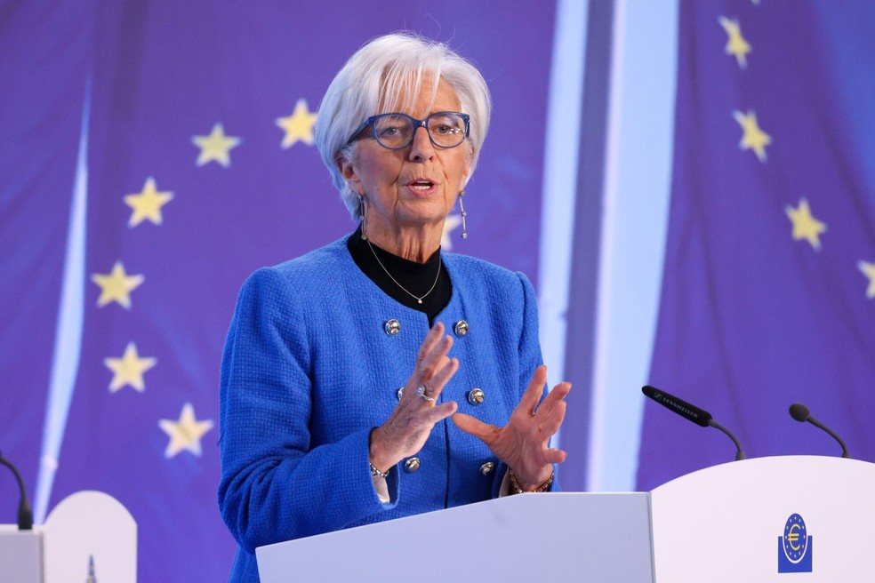A presidente do Banco Central Europeu (BCE), Christine Lagarde — Foto: Alex Kraus/Bloomberg