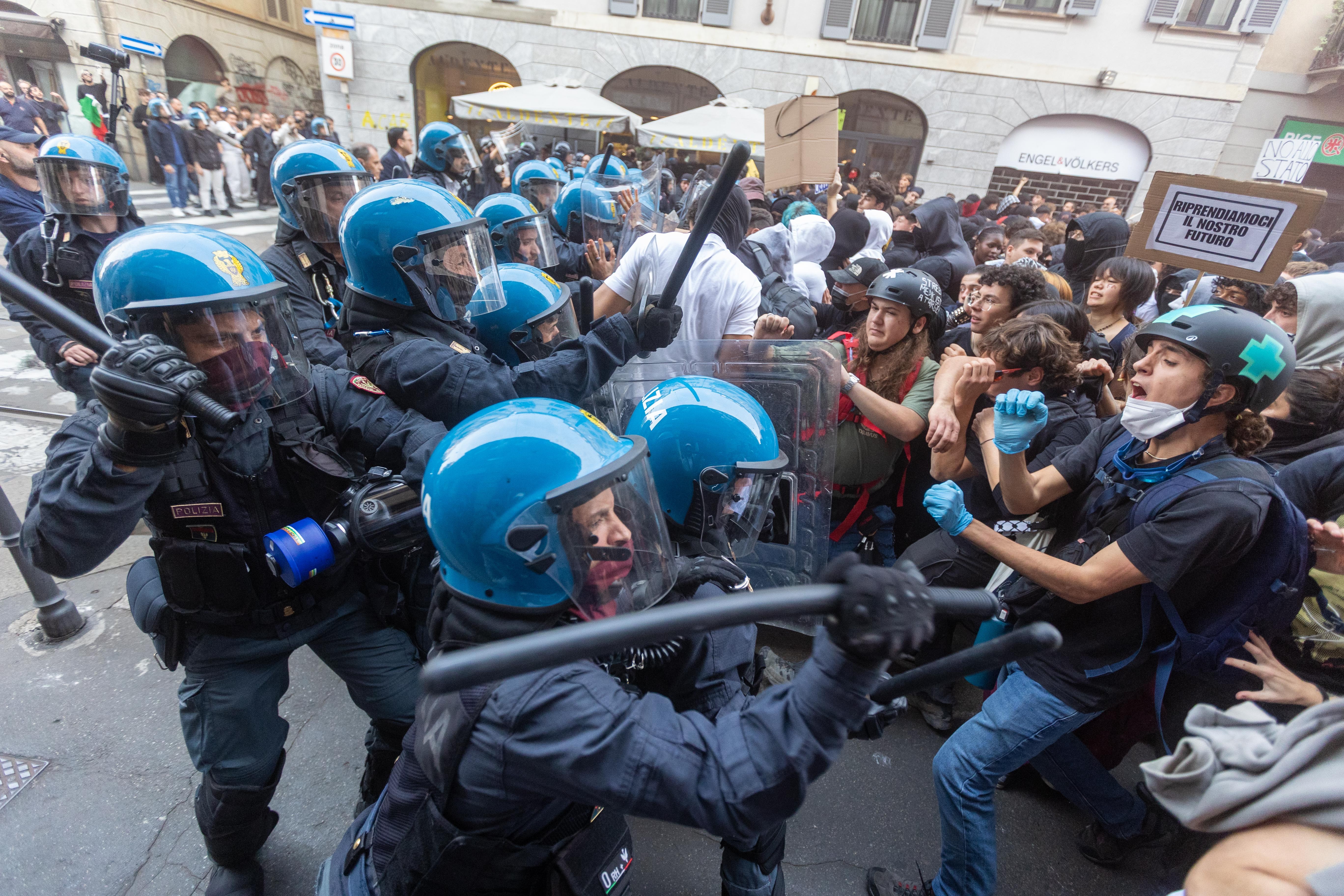 Itália reforçará poderes de prisão da polícia após protestos no fim de semana - Foto