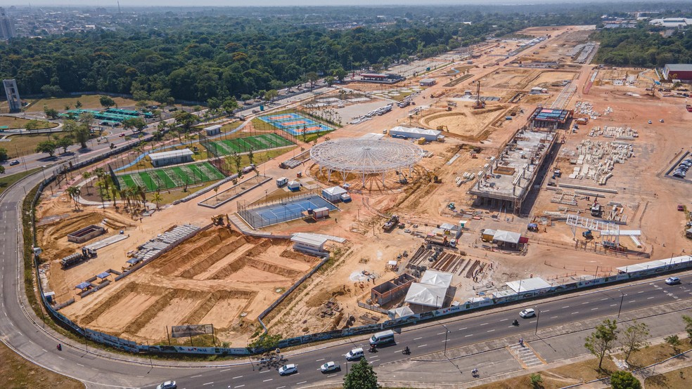 Obras do Parque da Cidade Belém — Foto: Leo Braz