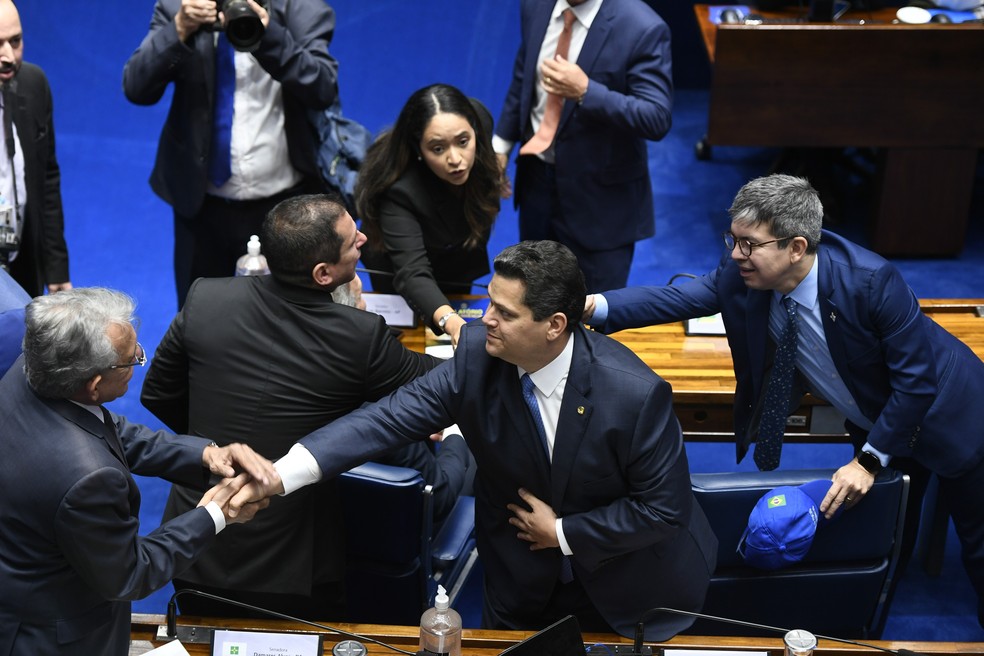 Senado realiza sessão para eleger novo presidente — Foto: Edilson Rodrigues/Agência Senado