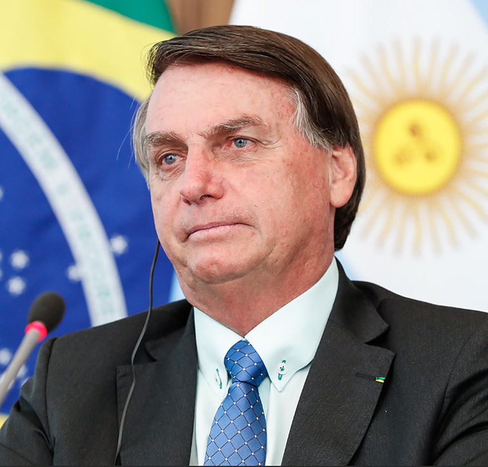 Bolsonaro voltou a ameaçar com cartão vermelho quem falar sobre o Renda Brasil — Foto: Alan Santos/PR