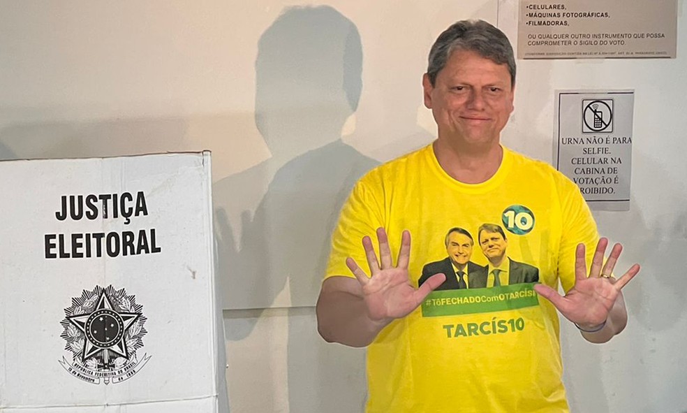 Tarcísio ficou em primeiro para governador em SP — Foto: Divulgação