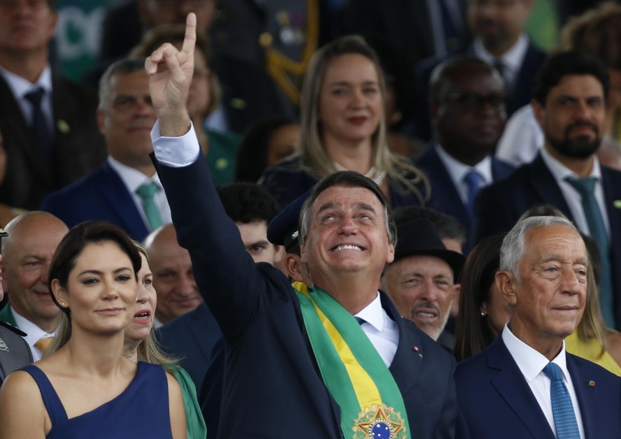 Presidente Jair Bolsonaro durante a cerimônia de desfile de 7 de Setembro em Brasília