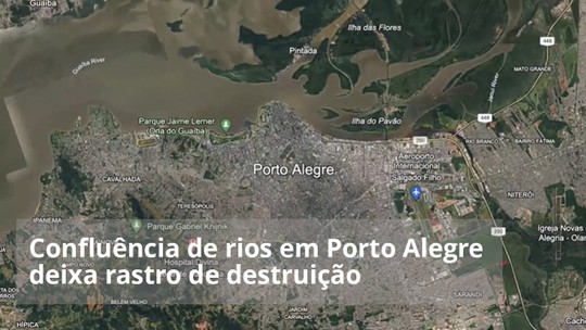 Imagens de satélite mostram a destruição provocada pelas águas no RS