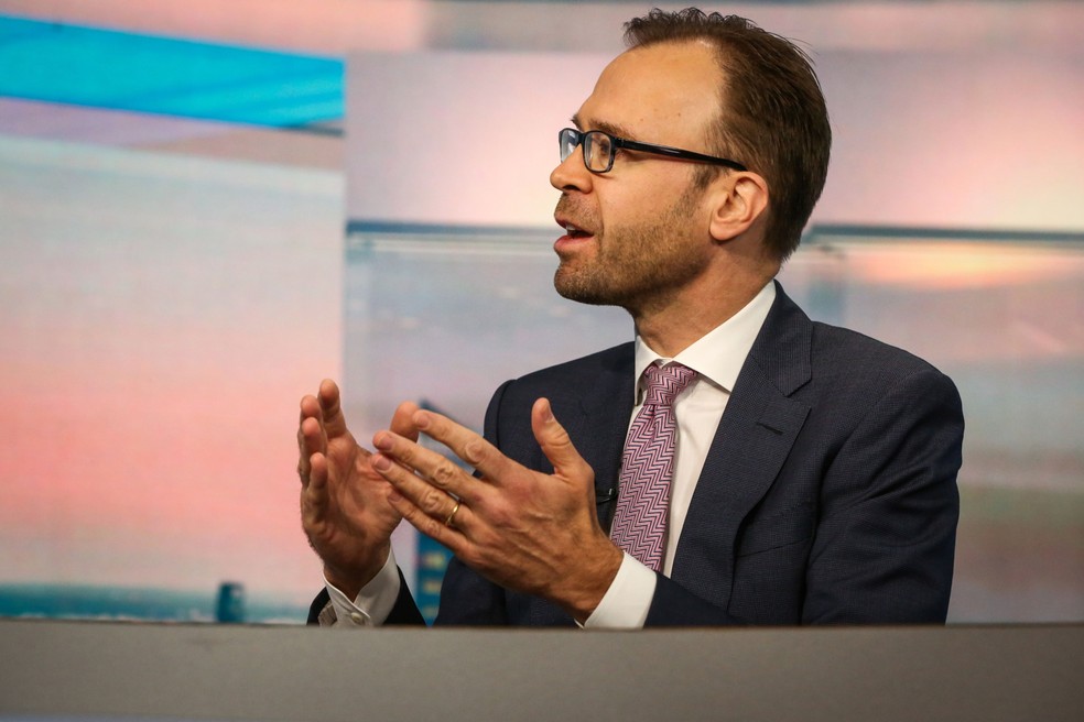 Hatzius, do Goldman Sachs: Se payroll de agosto vir com dados bons, probabilidade de recessão poderá cair para 15% — Foto: Christopher Goodney/Bloomberg