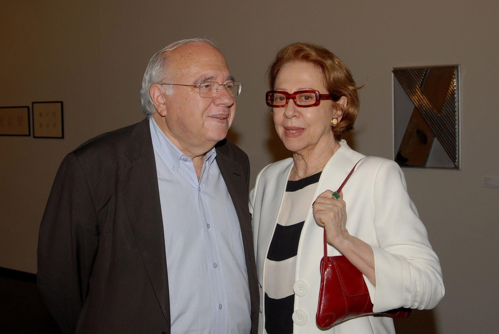 Luis Fernando Verissimo e atriz Fernanda Montenegro — Foto: Paulo Jabur/Divulgação