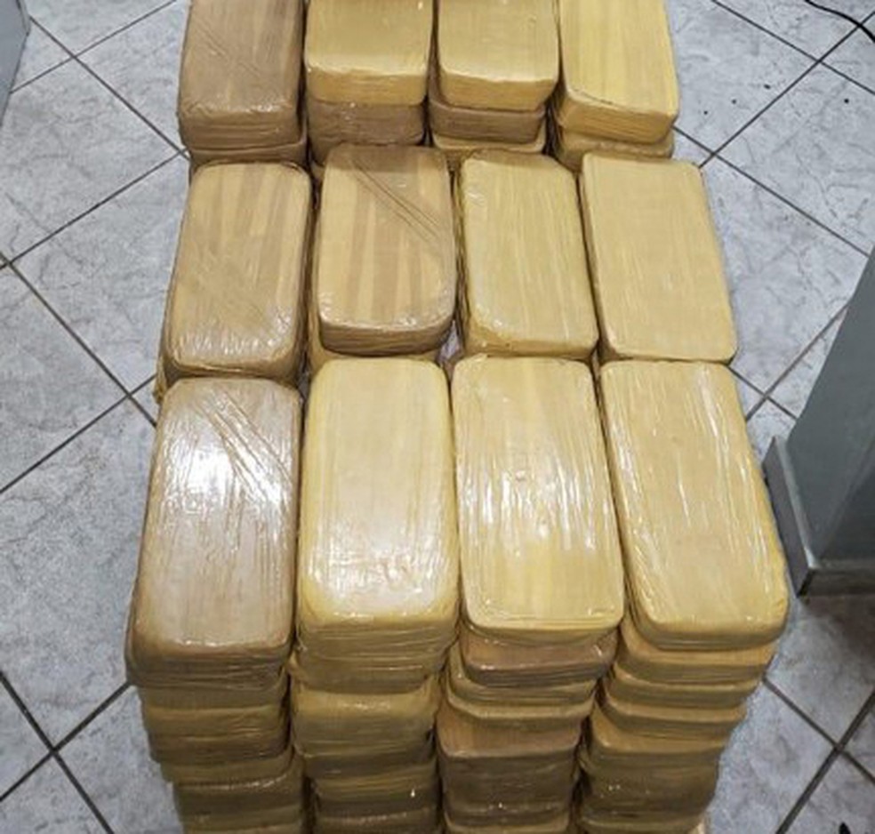 Apreensão de 150 kg de cocaína em Corumbá (MS) pela Polícia Federal — Foto: Polícia Federal/Divulgação
