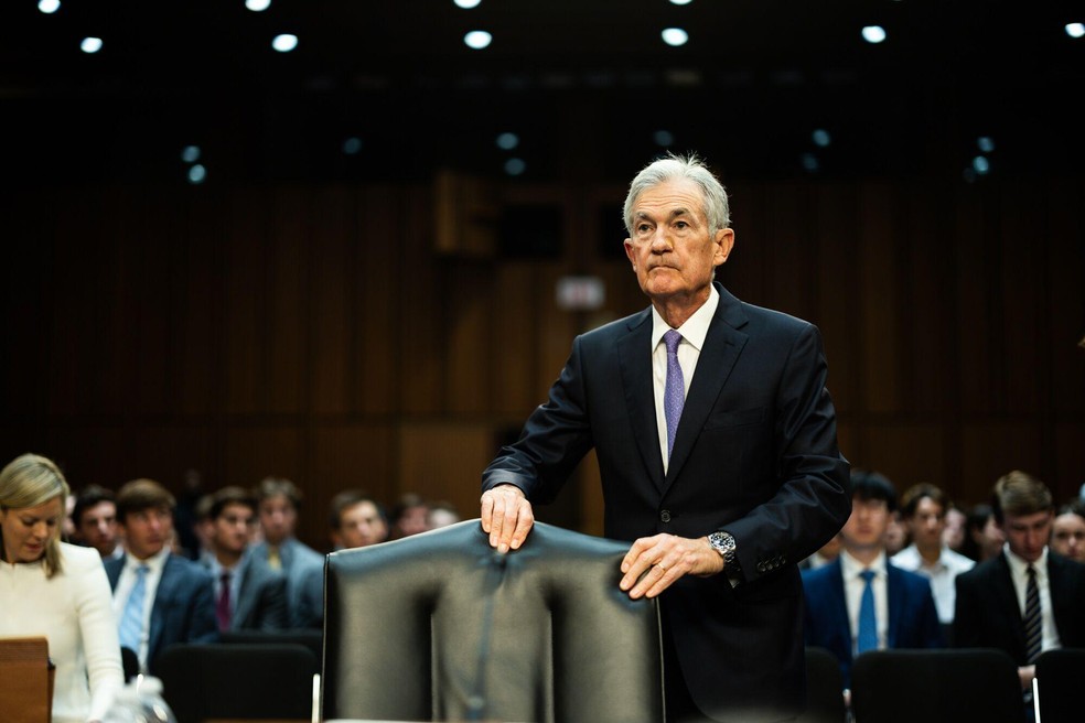Jerome Powell, presidente do Federal Reserve — Foto: Tierney L. Cross/Bloomberg