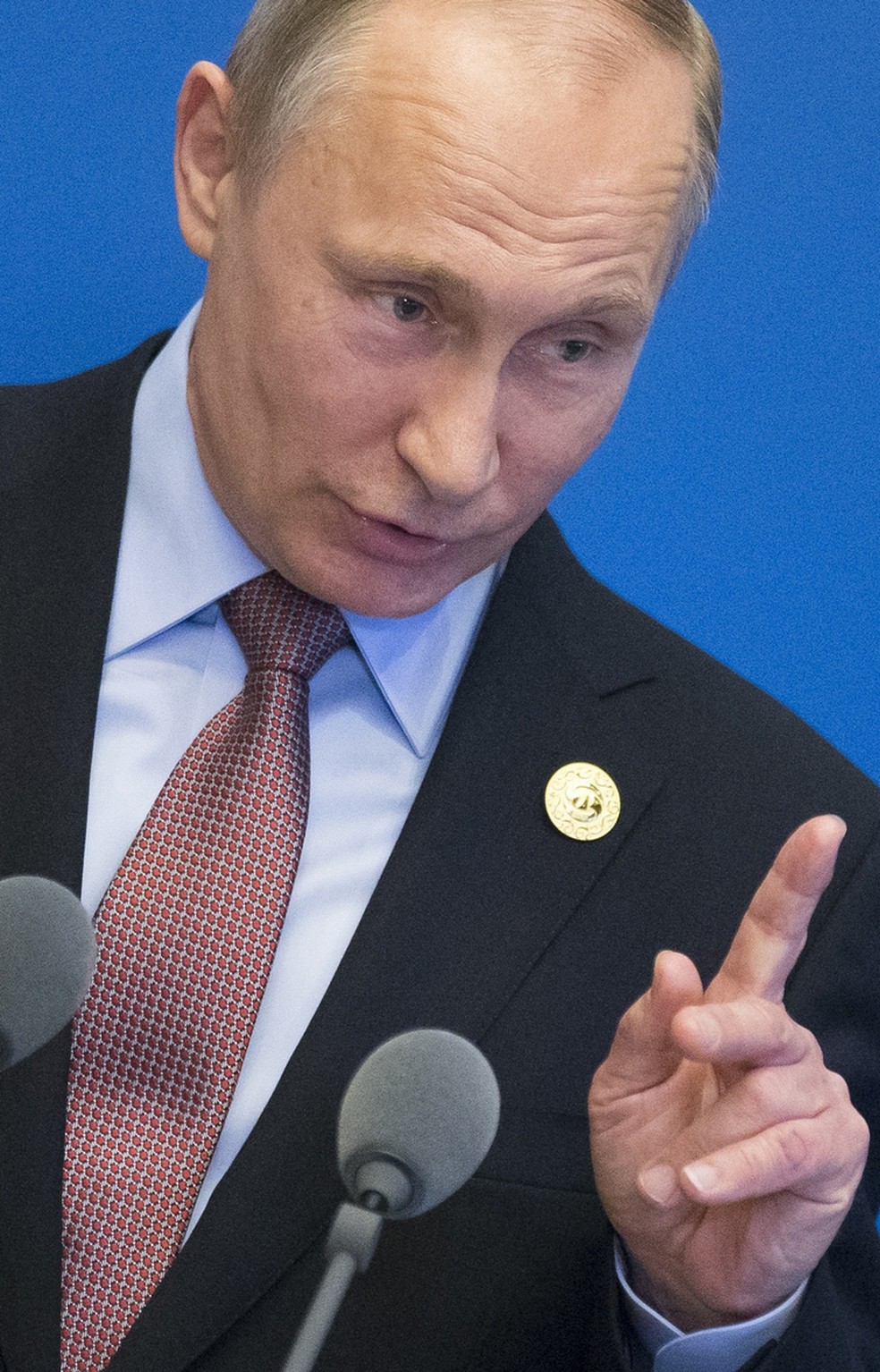 O presidente russo Vladimir Putin responsabiliza os EUA pelo WannaCry — Foto: Alexander Zemlianichenko/AP