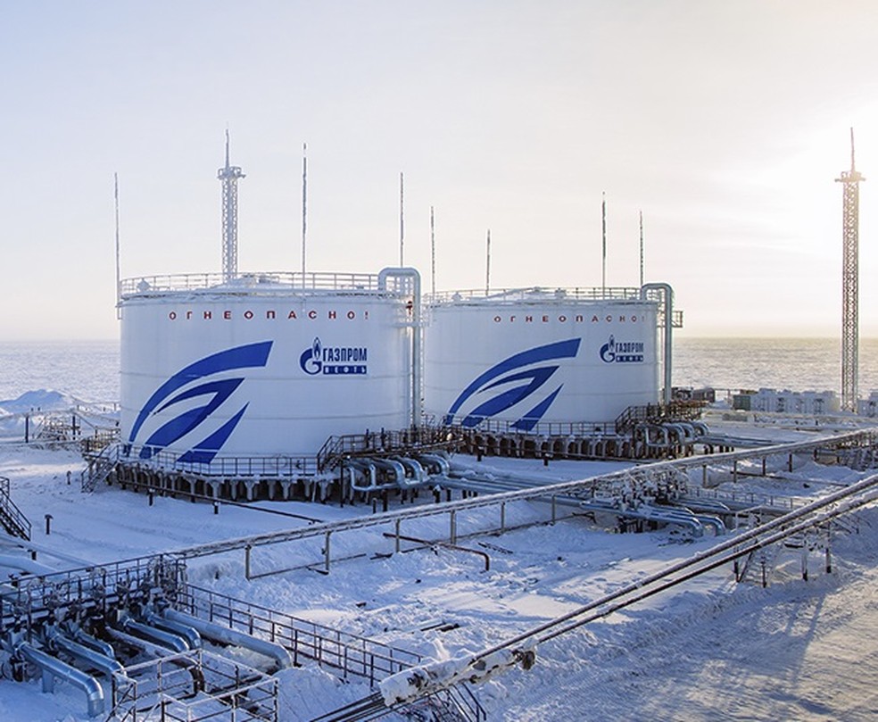 Usina da estatal de gás russa Gazprom — Foto: Reprodução