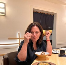 Rosa Moraes, diretora no Brasil da The World’s 50 Best Restaurants, adora sobremesas do Aizomê como o Koke Niwa
