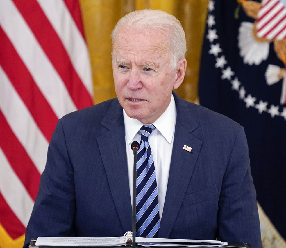 Joe Biden, presidente dos EUA, está preocupado com a falta de mão de obra especializada em segurança cibernética — Foto: Evan Vucci/AP Photo