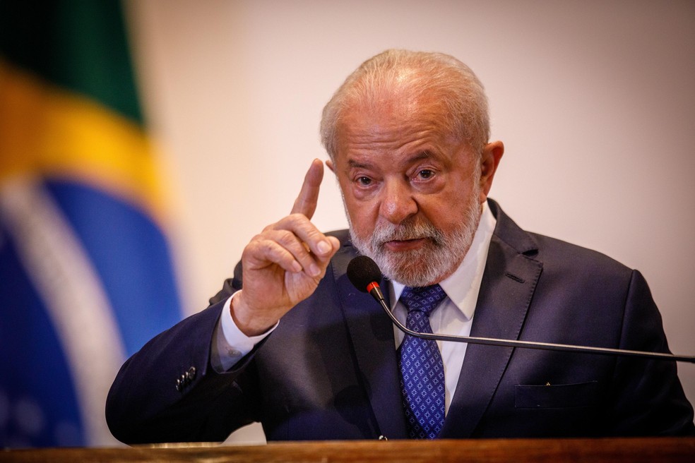 Lula voltou a criticar o atual patamar da taxa de juros no país — Foto: Brenno Carvalho/Agência O Globo