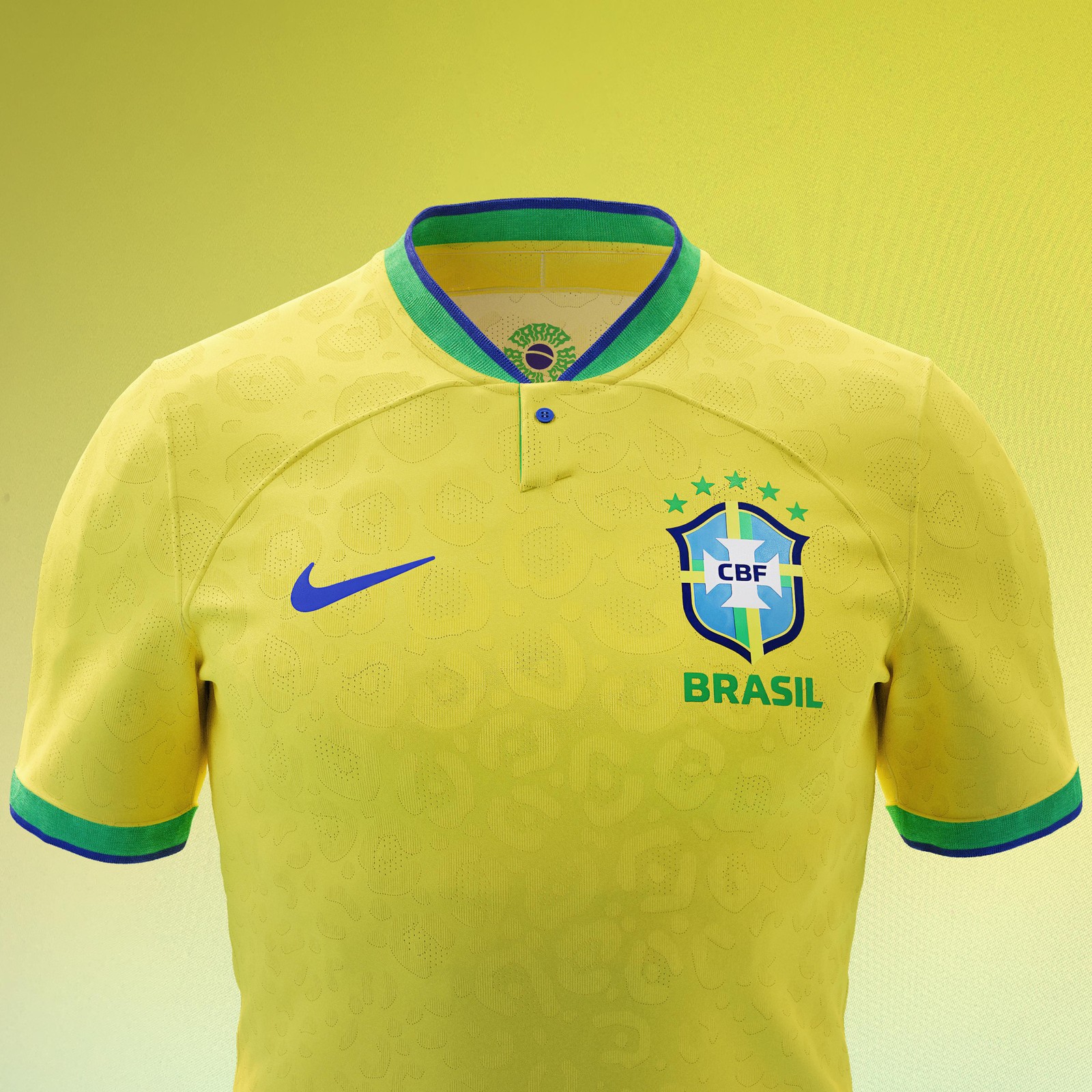 Camisa usada pela seleção brasileira traz tecnologia Dri-FIT ADV. Foto: Divulgação Nike