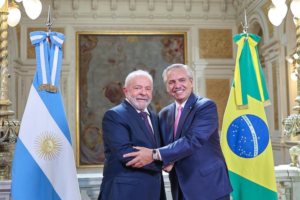 Os presidentes Lula e Alberto Fernandez — Foto: Foto: Ricardo Stuckert