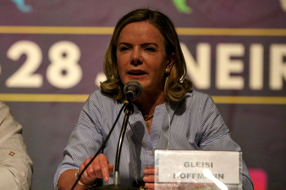 Presidente do PT, Gleisi Hoffmann — Foto: Tânia Rego/ Agência Brasil