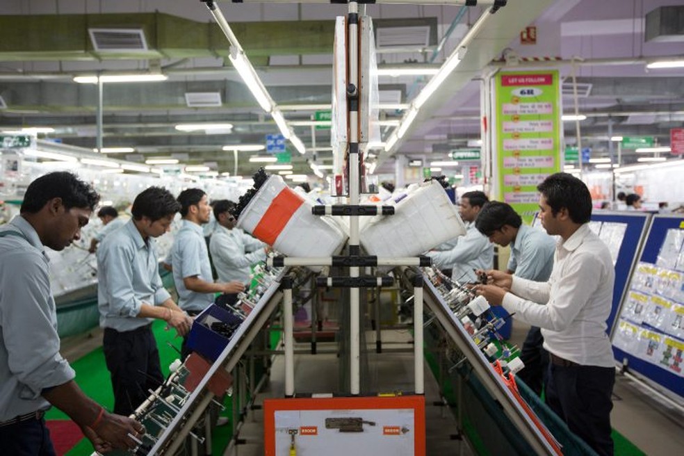 Índia pode se tornar o novo “chão de fábrica do mundo” — Foto: Brent Lewin/Bloomberg