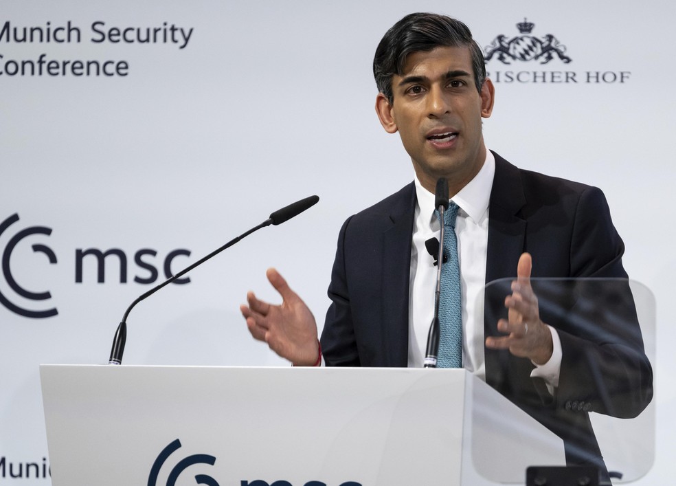 Rishi Sunak, primeiro-ministro do Reino Unido — Foto: Sven Hoppe/AP