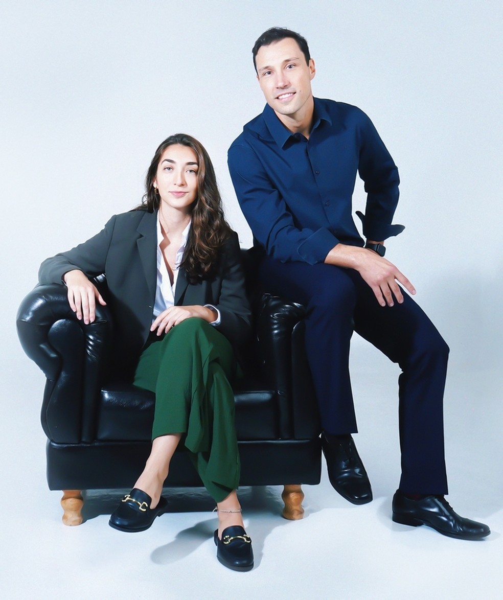 Os fundadores da Nerogram: Daniele de Mari, CEO da empresa, e Heitor Ettori — Foto: Divulgação