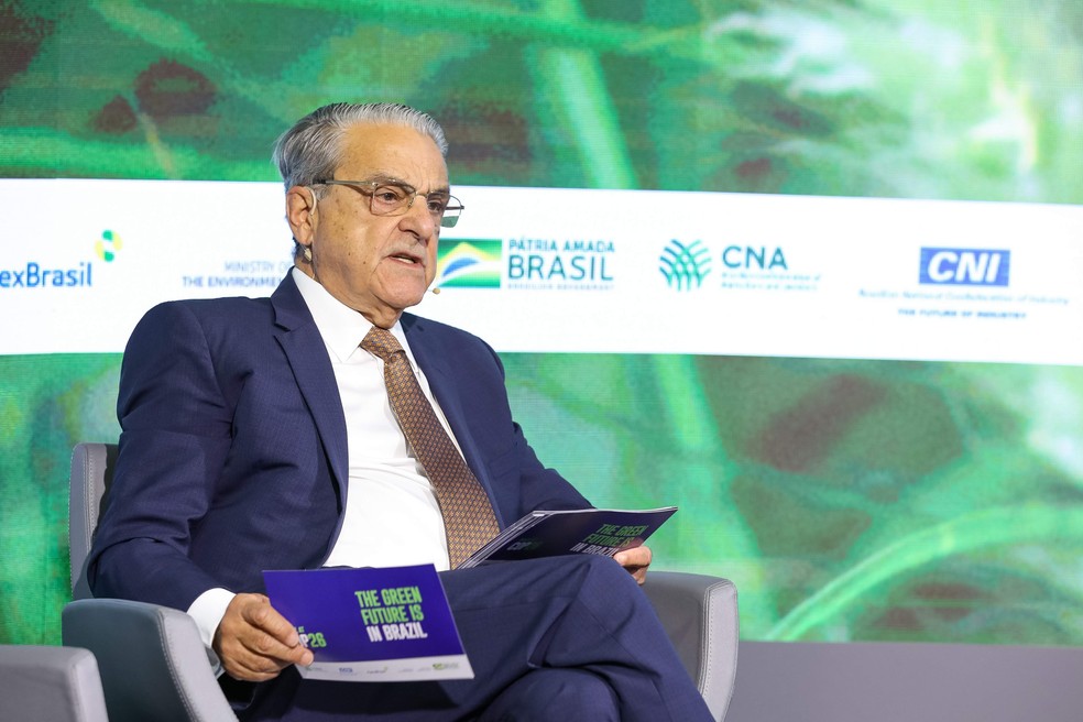 Presidente da CNI apresentou as iniciativas da indústria brasileira na agenda de transição para uma economia de baixo carbono — Foto: Divulgação