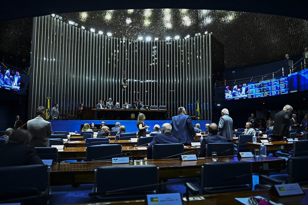Plenário do Senado em Brasília em votação de projeto.