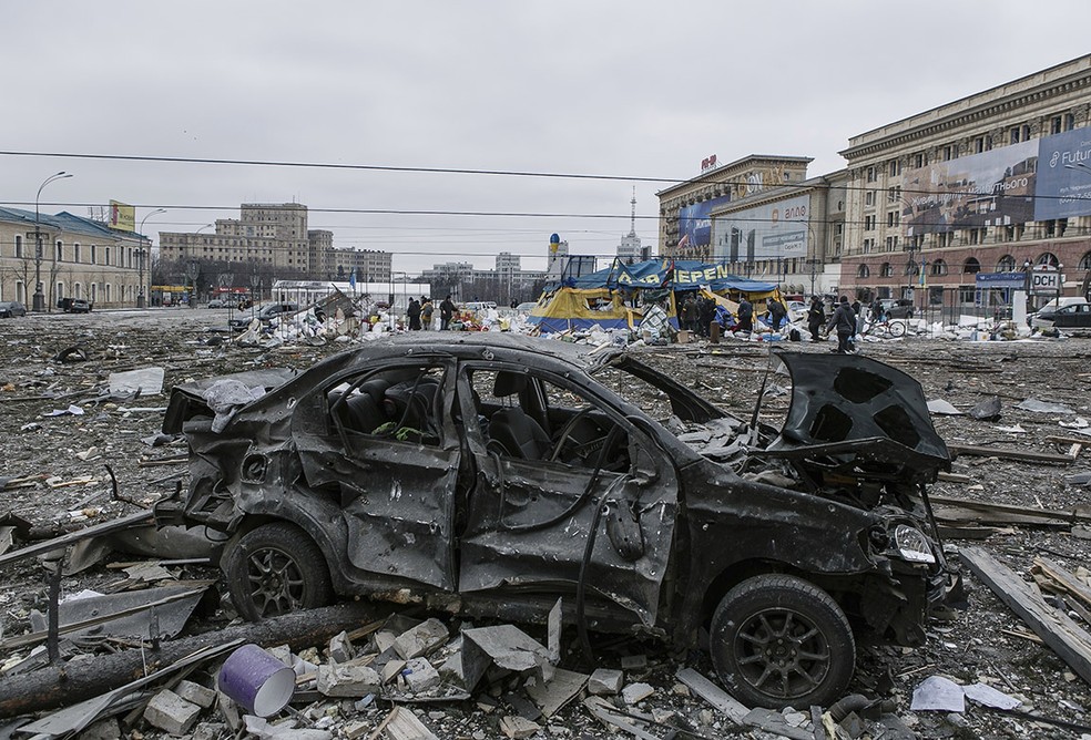 Rússia amplia ataque a cidades da Ucrânia — Foto: Valor
