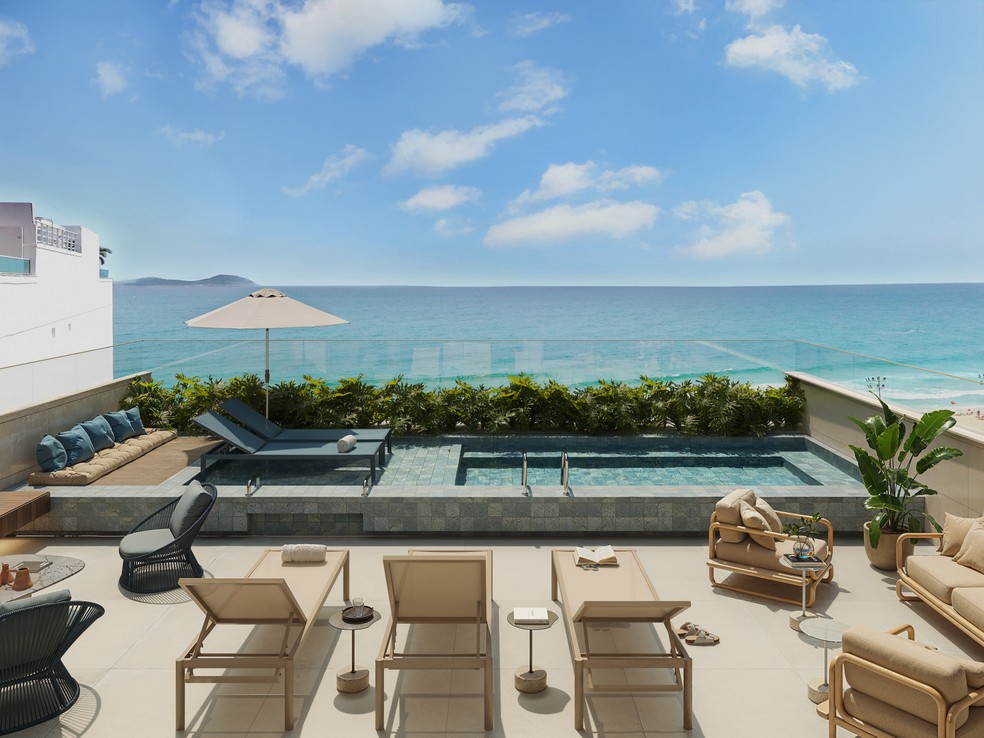 Terraço do Prudente 589, mais um projeto da Coleção Be.in.Rio, que foi lançado na semana passada — Foto: OPP FII / DIVULGAÇÃO