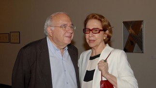 Luis Fernando Verissimo e atriz Fernanda Montenegro — Foto: Paulo Jabur/Divulgação
