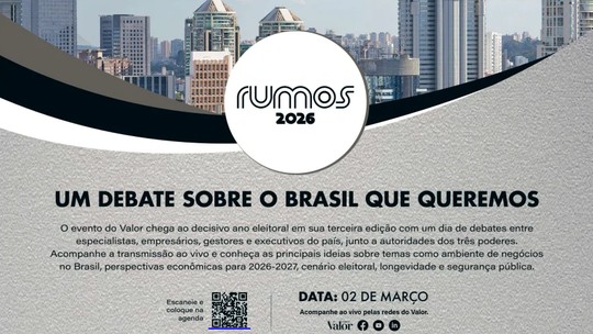 ‘Rumos 2026’ discute na segunda o cenário macroeconômico