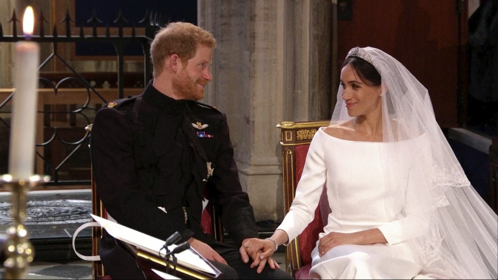 casamento Harry e Meghan — Foto: UK Pool/Sky News via AP