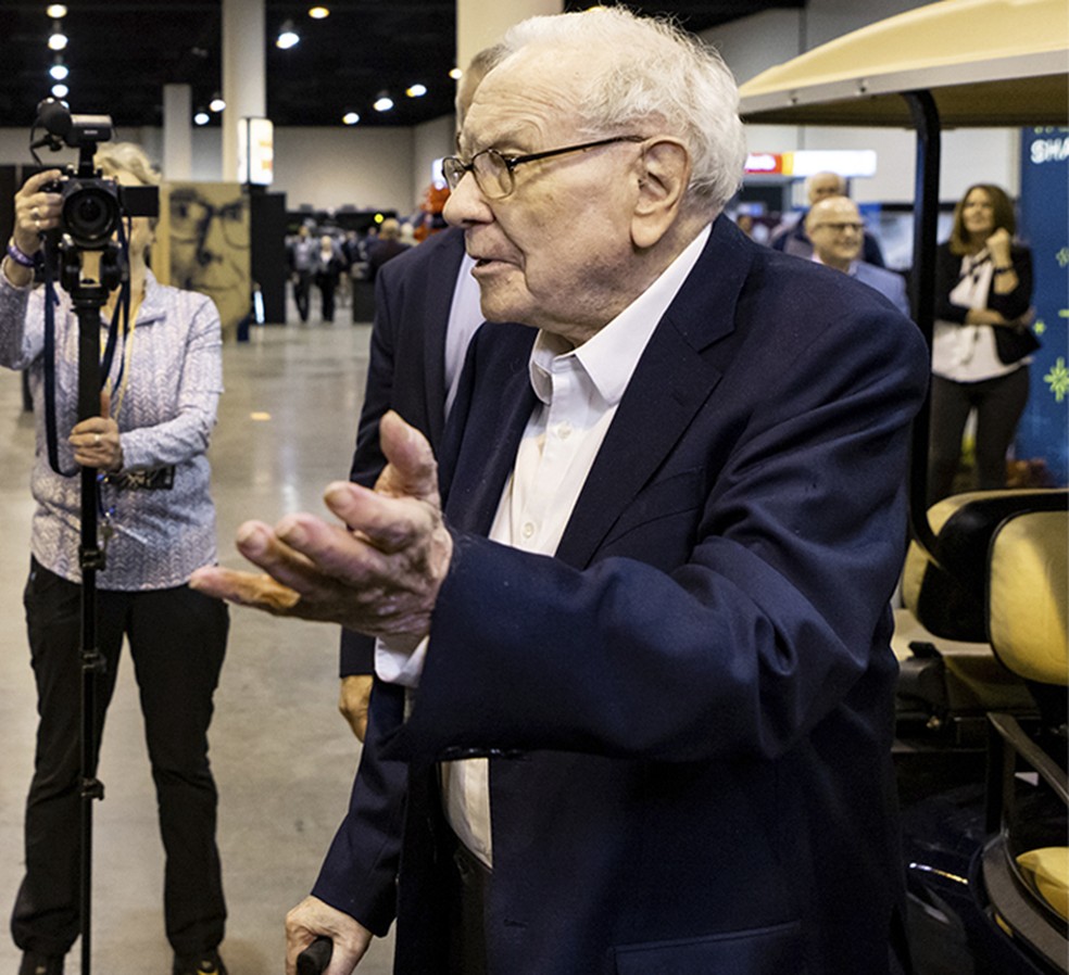 O megainvestidor Warren Buffett, da Berkshire Hathaway — Foto: John Peterson/AP