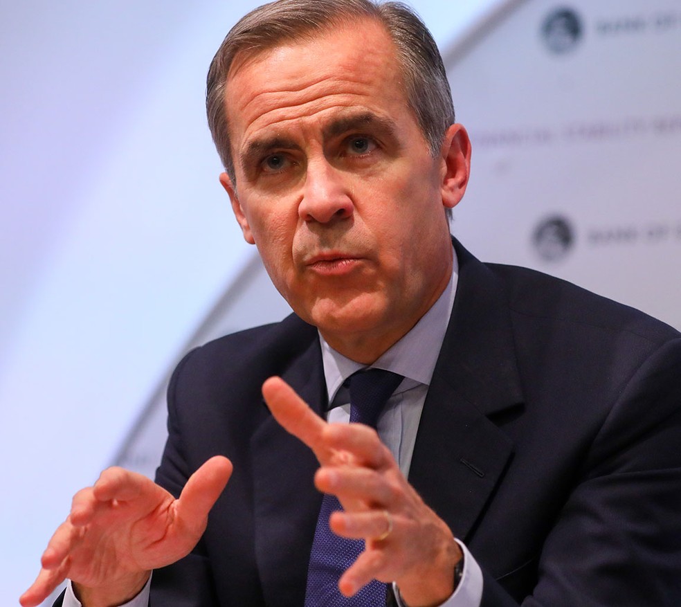 Carney, ex-presidente do BoE, defende que bancos deixem de financiar novos projetos de prospecção de petróleo, gás e carvão — Foto: Simon Dawson/Bloomberg
