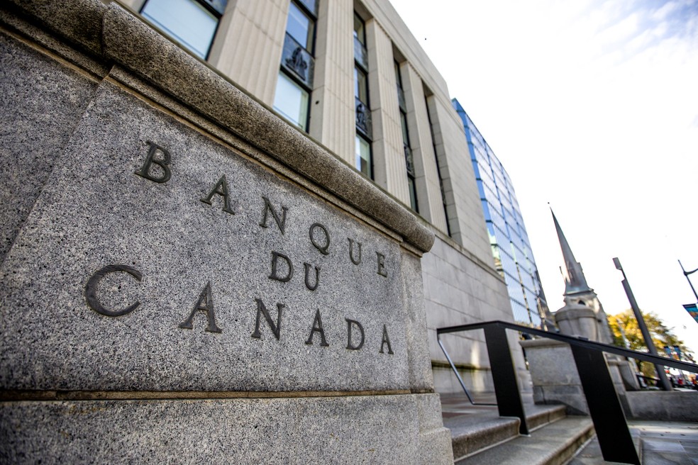 Banco Central do Canadá surpreende e eleva juros de referência em 0,25 ponto — Foto: Divulgação