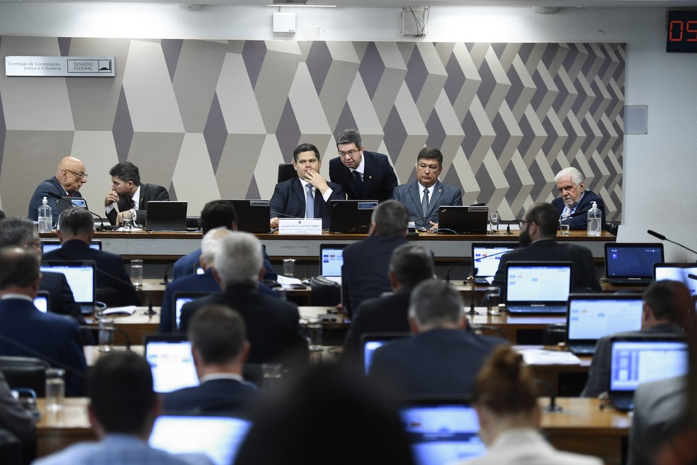 Sessão da Constituição, Justiça e Cidadania (CCJ) do Senado — Foto: Edilson Rodrigues/Agência Senado