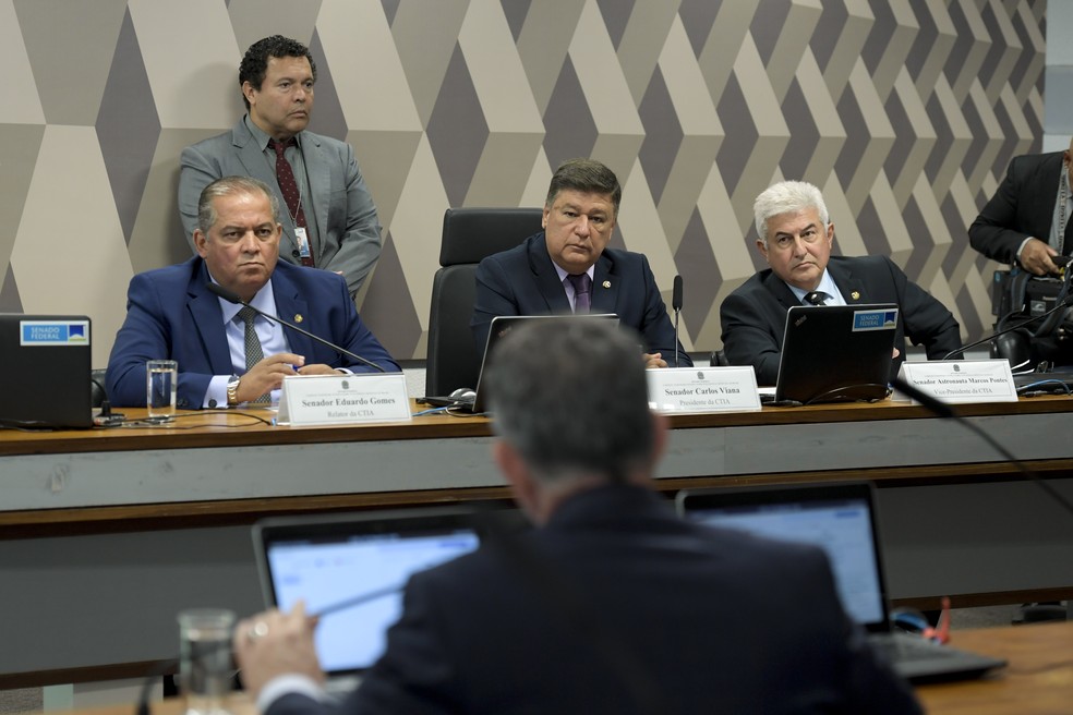 Sessão da Comissão Temporária de Inteligência Artificial do Senado — Foto: Saulo Cruz/Agência Senado