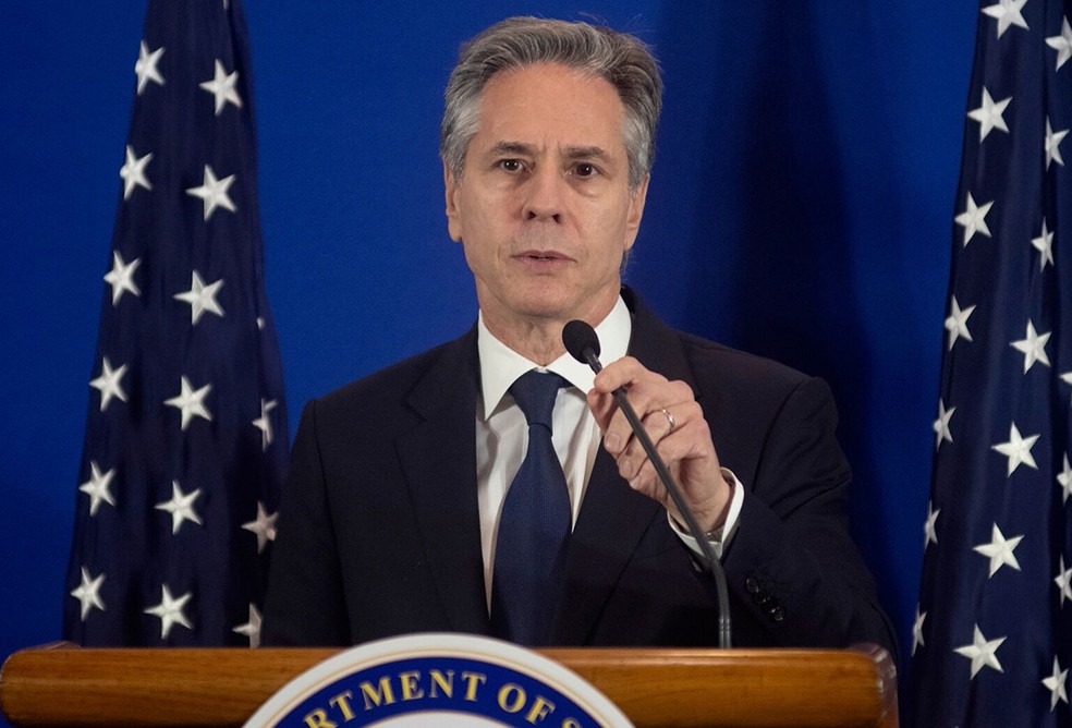 Antony Blinken, secretário de Estado dos EUA — Foto: Lucas Landau/Bloomberg
