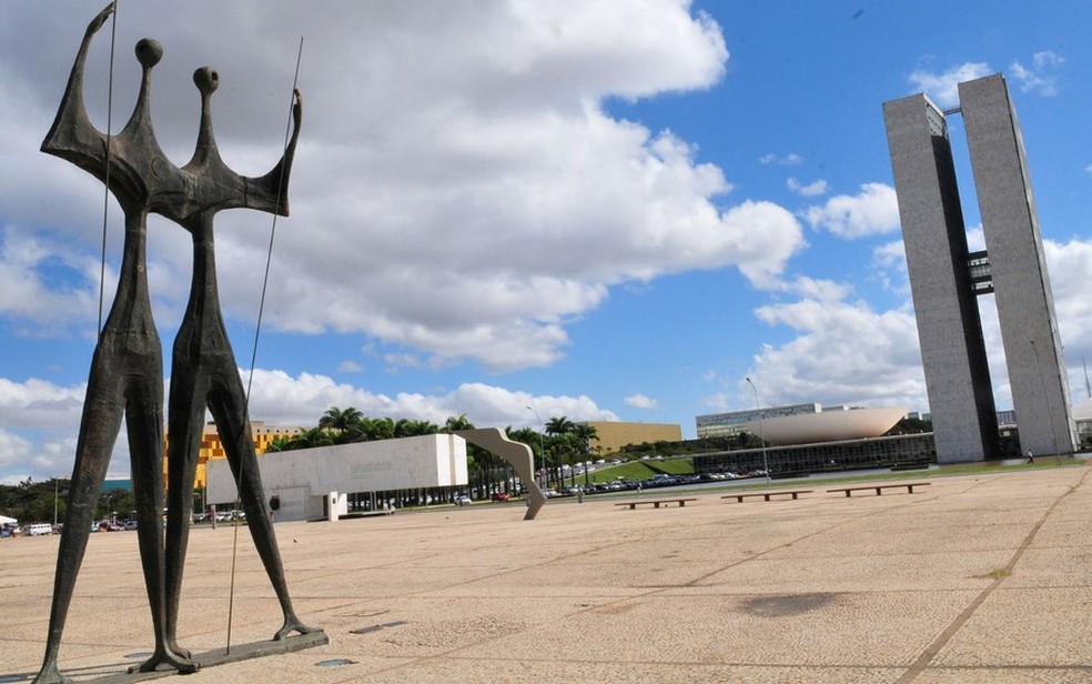 Praça dos Três Poderes, em Brasília, com vista para o Congresso Nacional — Foto: Foto: Tony Winston/Agência Bras