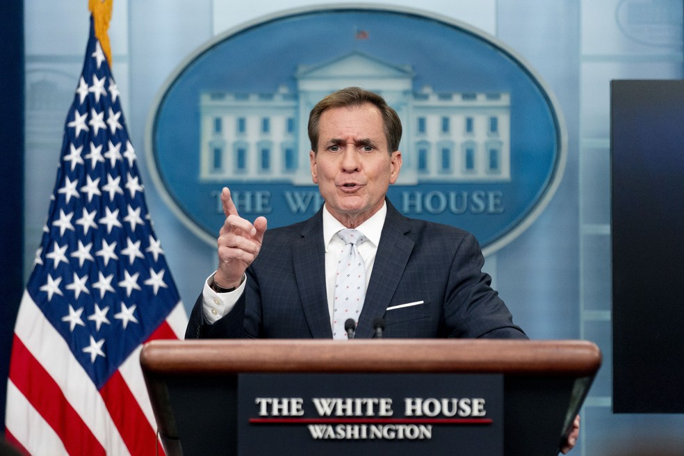 John Kirby, porta-voz do Conselho de Segurança Nacional da Casa Branca — Foto: Andrew Harnik/AP
