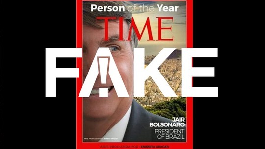  É #FAKE que Bolsonaro saiu na capa da Time como personalidade do ano