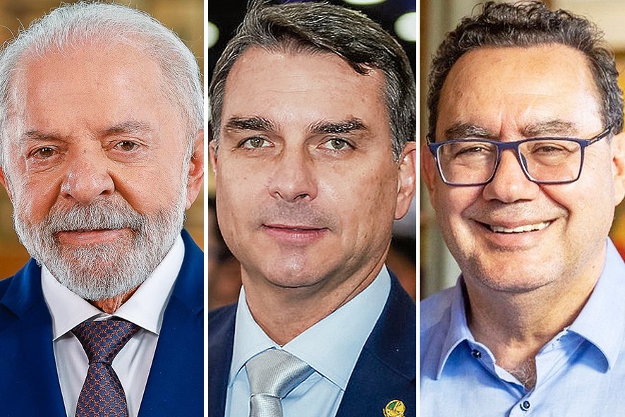 Pesquisa Quaest: Flávio tem rejeição de 55%, Lula, de 53% e Cury, de 25% - QTU Questões do Universo