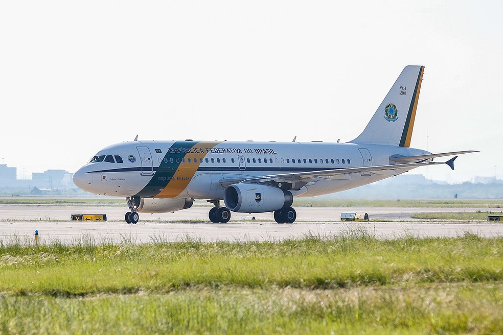 O avião presidencial brasileiro partiu de Brasília às 13h23 e chegou à Base Aérea de Andrews, na região metropolitana de Washington, às 21h  (horário local) — Foto: Presidência da República